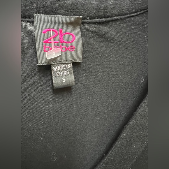 🖤 BeBe Black Grommet Blouse - Picture 2 of 4